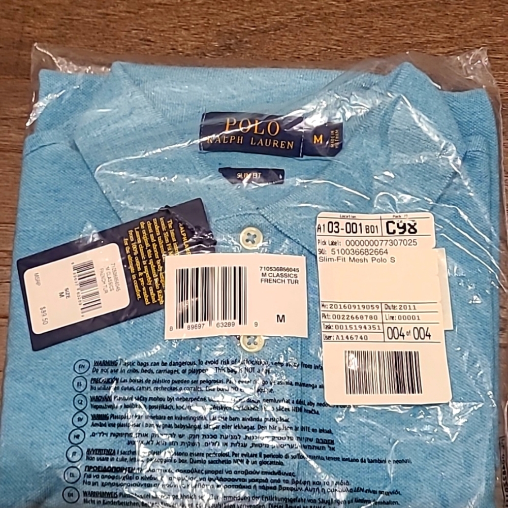 Ralph Lauren slim fit mesh polo NWT